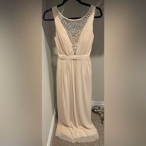 Cream formal wedding dress maxi chiffon